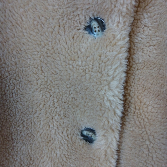 ZARA beige fleece coat size Medium - Picture 13 of 16